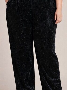 Vince Camuto Shimmery Black Velvet Pants